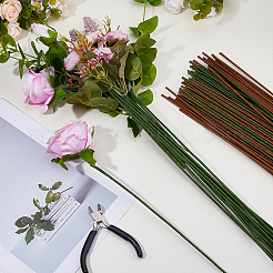100Pcs 2 Colors Iron Floral Wire Stems&nbsp;AJEW-FH0007-39