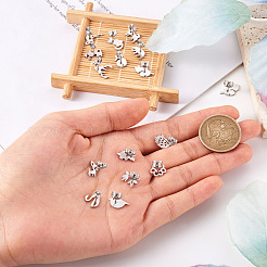 16 Pairs 16 Style Crocodiles & Dog & Swan & Hedgehog & Dinosaur & Bird 304 Stainless Steel Stud Earrings&nbsp;EJEW-CF0001-02P