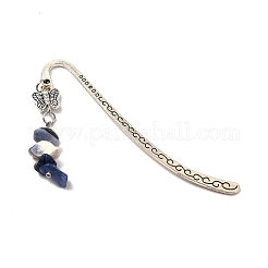 Natural & Synthetic Gemstone Zinc Alloy Bookmarks&nbsp;AJEW-JK00173