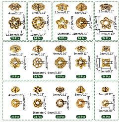 360Pcs 15 Style Tibetan Style Alloy Caps&nbsp;FIND-PH0018-49