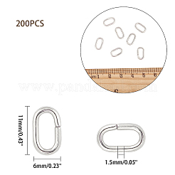 Oval Iron Open Jump Rings&nbsp;IFIN-PH0024-44P