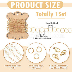 1M 304 Stainless Steel Ring Rolo Chains&nbsp;STAS-TA0006-32