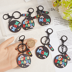 6Pcs 2 Styles Father's Day/Mother's Day Theme Keychain&nbsp;KEYC-SP0001-11