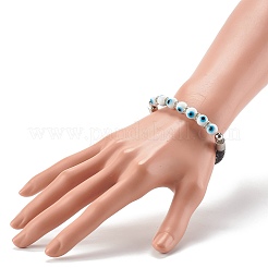 Handmade Lampwork Evil Eye Beaded Bracelets&nbsp;BJEW-JB06379