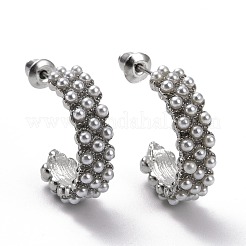 Ring & Round Rhinestone Stud Earrings&nbsp;EJEW-D277-09P