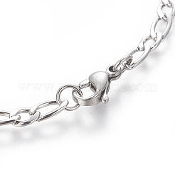 Tarnish Resistant 304 Stainless Steel Figaro Chain Bracelets&nbsp;BJEW-E369-10P