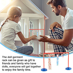 4 Sets 4 Style Plastic Doll Clothes Drying Laundry Rack Set&nbsp;DIY-GA0004-44