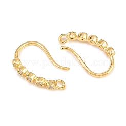 Brass Rhinestone Earring Hooks&nbsp;KK-C261-01A-G