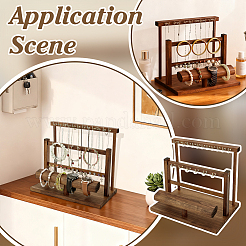 3-Tier Wood Jewelry Tower Display Stands&nbsp;ODIS-PH0009-21