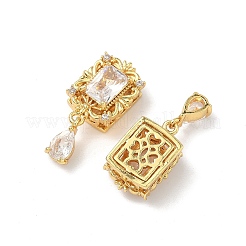 Brass Micro Pave Cubic Zirconia Beads&nbsp;KK-Z139-03G-02