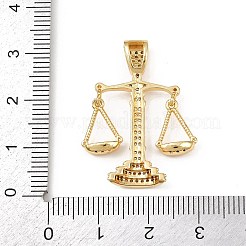 Brass Micro Pave Cubic Zirconia Pendants&nbsp;KK-F919-25G