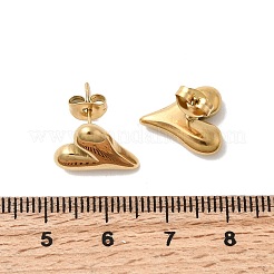 304 Stainless Steel Heart Stud Earrings&nbsp;EJEW-F398-01G