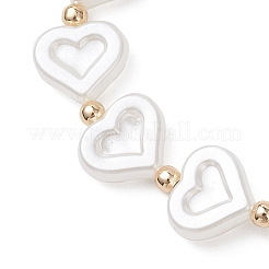 ABS Plastic Imitaion Pearl Beaded Stretch Bracelets for Women&nbsp;NJEW-JB12195-01