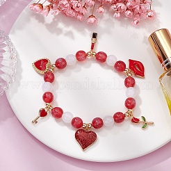 Resin Round Beaded Stretch Bracelet&nbsp;BJEW-JB09564