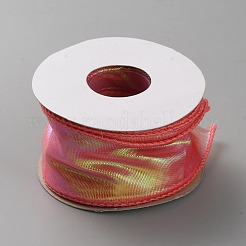 Rainbow Iridescent Laser Polyester Ribbon&nbsp;OCOR-WH0086-78H