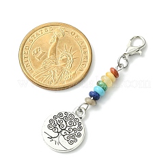 Alloy Tree of Life Pendant Decorations&nbsp;HJEW-JM01383-01