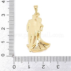 Valentine's Day Brass Micro Pave Clear Cubic Zirconia Pendants&nbsp;KK-H273-43G-02