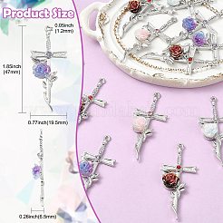 16Pcs 4 Colors Alloy Resin Pendants&nbsp;FIND-CJ0005-80