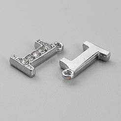Alloy Rhinestone Charms&nbsp;ALRI-WH0006-03P-01