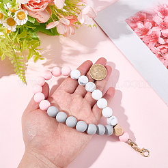 1Pc Silicone & Wood Pendant Decorations&nbsp;HJEW-BM0001-61A