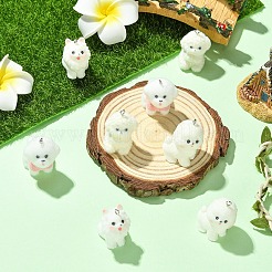 4Pcs 4 Styles Flocking Resin Pendants&nbsp;RESI-YW0005-15