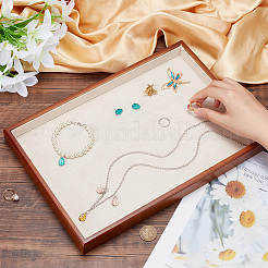 Rectangle Spray Painted Wooden Jewelry Display Trays&nbsp;FIND-WH0152-187A