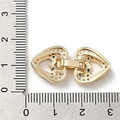 Brass Micro Pave Cubic Zirconia Fold Over Clasps&nbsp;KK-H455-53G-02