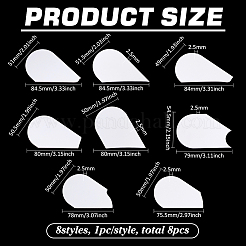 8Pcs 8 Styles Acrylic Clay Wedging Board&nbsp;DIY-FG0008-21