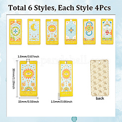 24Pcs 6 Styles Alloy Enamel Pendants&nbsp;ENAM-SC0006-19