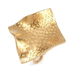 Adjustable 304 Stainless Steel Cuff Rings for Women&nbsp;RJEW-B135-06G