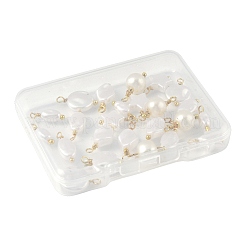 24Pcs 6 Styles ABS Plastic Imitation Pearl Pendants&nbsp;KK-FS0001-93