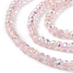 Transparent Electroplate Glass Beads Strands&nbsp;EGLA-F156-AB02