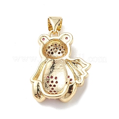 Brass Micro Pave Cubic Zirconia Pendants&nbsp;KK-M240-16