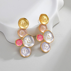 304 Stainless Steel Enamel Stud Earrings&nbsp;WG299BE-01