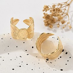 Brass Cuff Rings for Women&nbsp;RJEW-B119-10G