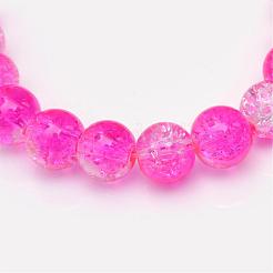 Baking Paint Crackle Glass Bead Strands&nbsp;CCG-S001-6mm-09