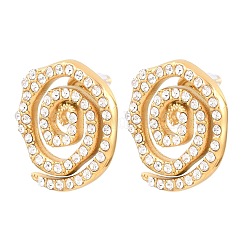 Vortex Spiral 304 Stainless Steel Stud Earrings for Women&nbsp;EJEW-F406-02A-G01