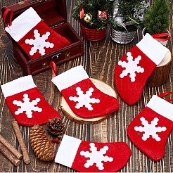 Christmas Socks Non Woven Fabric Cutlery Set Bags&nbsp;LS-AJEW-WH0329-96