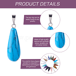 18Pcs 18 Style Natural & Synthetic Gemstone Pendants&nbsp;G-KS0001-13