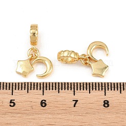 Brass European Dangle Charms&nbsp;KK-H292-10G