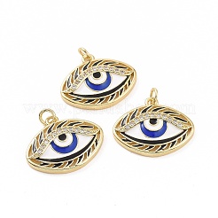 Brass Micro Pave Cubic Zirconia Pendants&nbsp;KK-A181-VB777-2