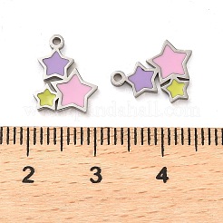304 Stainless Steel Enamel  Charms&nbsp;STAS-L022-095P