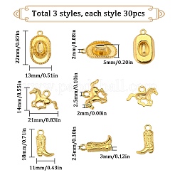 90Pcs 3 Style Tibetan Style Alloy Pendants&nbsp;FIND-SC0005-88G