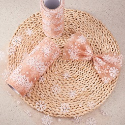 Snowflake Deco Mesh Ribbons&nbsp;OCOR-P010-G03