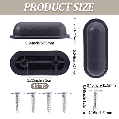 4Sets PP Luggage Side Feet Replacements Luggage Legs&nbsp;DIY-CN0003-67