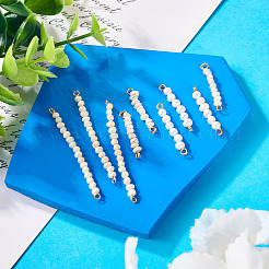9Pcs Potato Pearl Connector Charms&nbsp;PALLOY-TA00130
