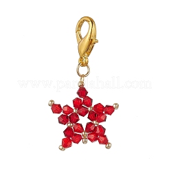 Handmade Glass Seed Beaded Pendant Decorations&nbsp;HJEW-MZ00204
