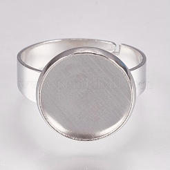 Tarnish Resistant 304 Stainless Steel Pad Ring Settings&nbsp;X-STAS-G173-19P-12mm
