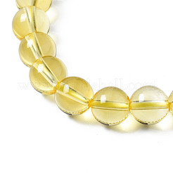 Synthetic Citrine Beaded Stretch Bracelets&nbsp;BJEW-Q692-48B