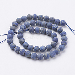Natural Lapis Lazuli Beads Strands&nbsp;G-J376-52-8mm